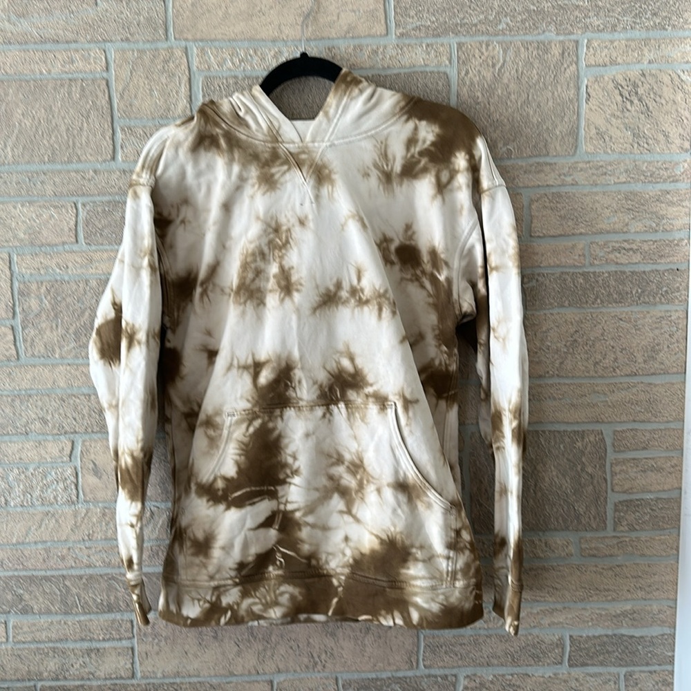 lululemon athletica Tie-Dye Hoodie in Brown and Cream - Picture 3 of 8